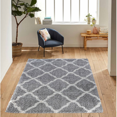 Emeril Geometric Shag Area Rug