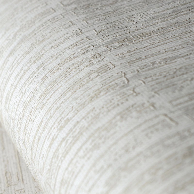 Rouleau de papier peint effet bambou métallique L 33 pi x l 21 po Feel, Blanc d'antan