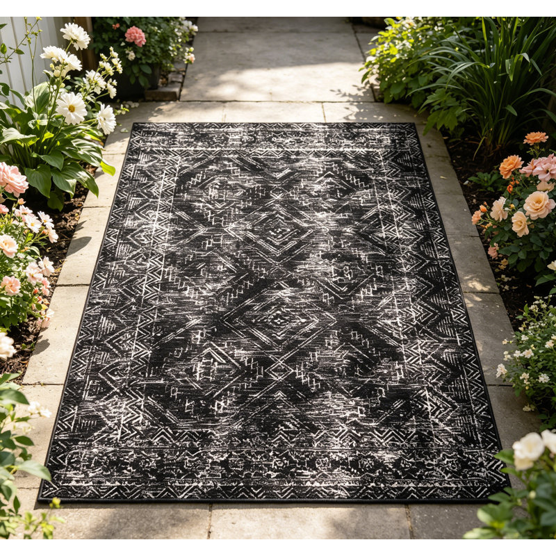 Living Room Rug Washable Rug for Bedroom Vintage  Rug Non Slip Large Area Rug Geometric Soft Throw Rugs Low Pile Stain Resistant Carpet for Office Nursery Dining Room