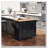 Kitchen Island on Wheels with Rubberwood Top-1280820713