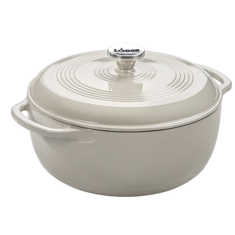 Lodge Enameled Cast Iron Dutch Oven, 6 Qt., Oyster