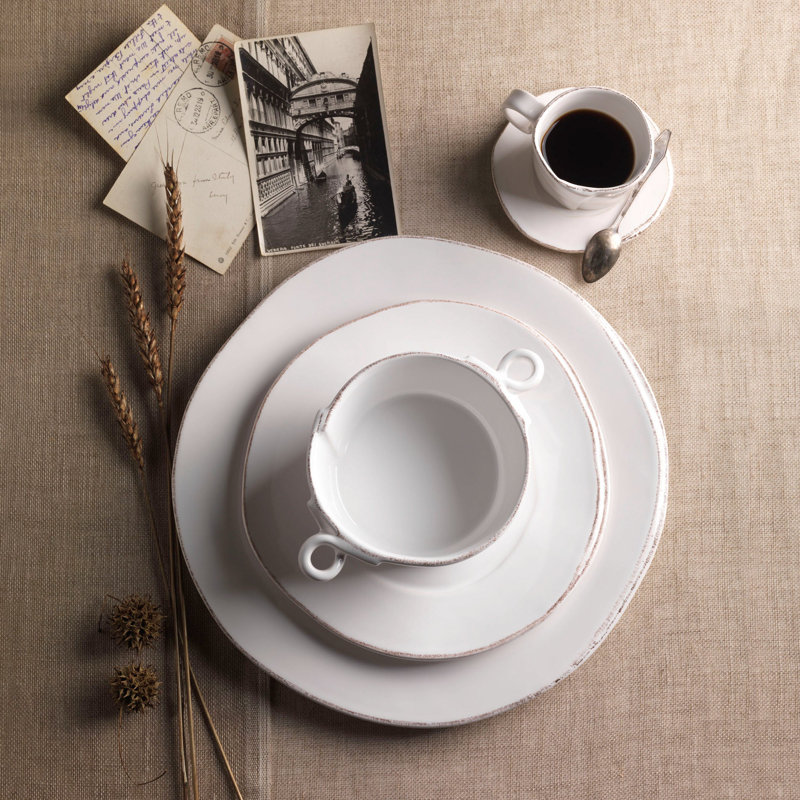 Lastra Handmade Stoneware Soup Bowl, Linen