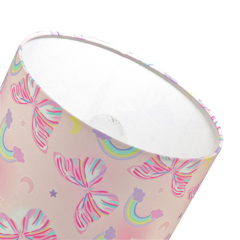 Cute Pink Shade With Butterflies And Rainbows By Happy Homewares