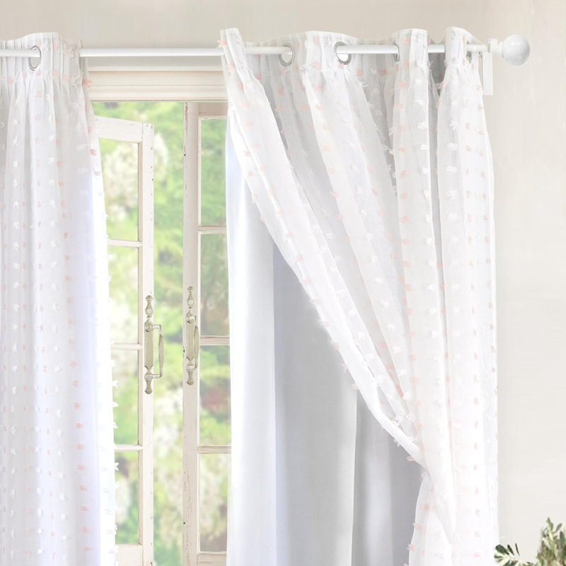 Blackout Curtain Single Panel, Soft Pink, 52" W x 84" L