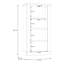 Modern Farmhouse Style Wall Hanging Shelf, 1 Glass Door, Engineered Wood, Black Oak/Light Oak Decor, 71.2 cm W x 136.5 cm H x 24.4 cm D