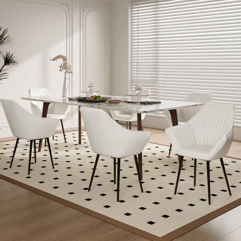 Sanira Upholstered Dining Chairs, Beige