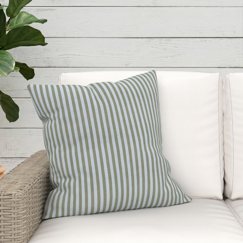  Coussin décoratif intérieur / extérieur Lani Sunbrella®, Carré 20 po, Sail Away Aloe