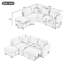 Canapé-lit modulaire en forme de L de 82,6 po avec deux ports USB-121052184
