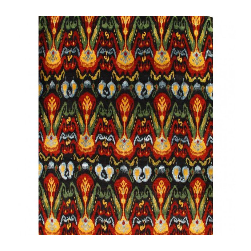 Ikat Area Rug, Rectangle 8' x 9'9"