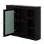 Armoire à pharmacie murale moderne avec miroir, solution de rangement élégante avec 6 tablettes ouvertes