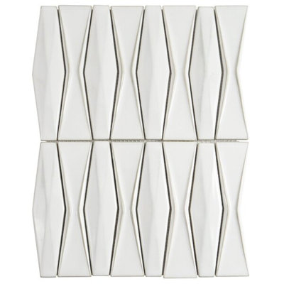 Nabi Harlequin 2x8 Glossy Glass Mosaic Tile