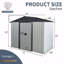 Remise de rangement extérieure en métal 8 pi x 4 pi avec porte coulissante et fondation-121341754-121341752