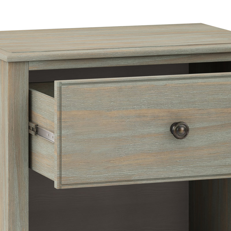 Connaught 24'' W Solid Wood Nightstand, Distressed Gray