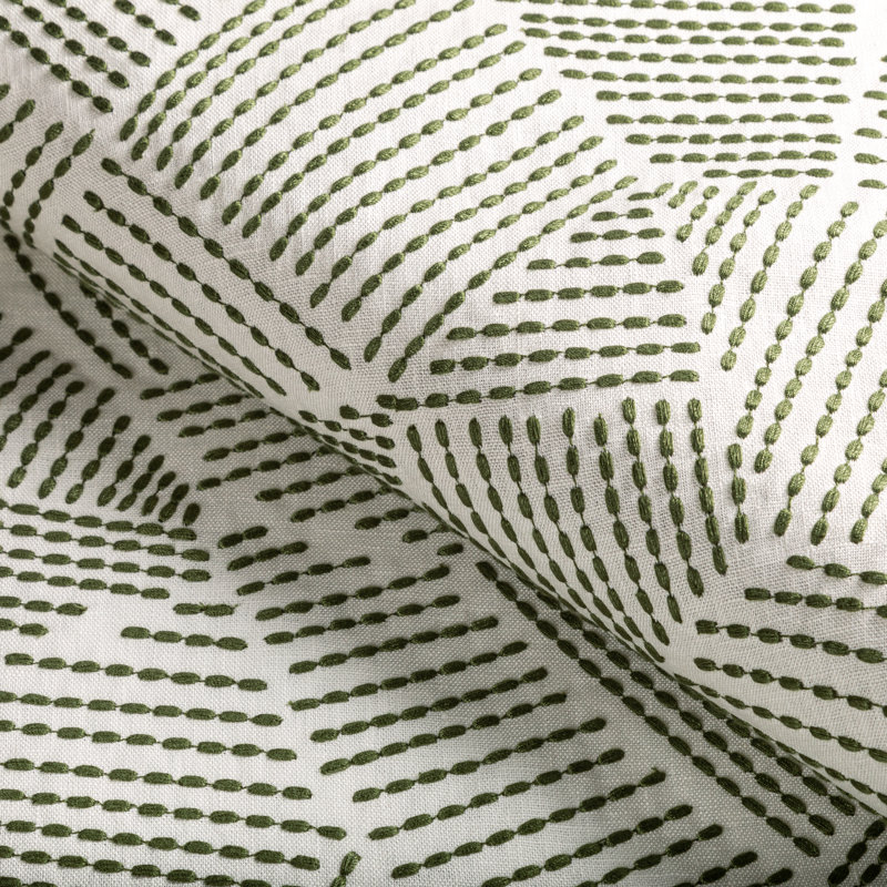 Rhapsody Chord Embroidery Fabric, Leaf