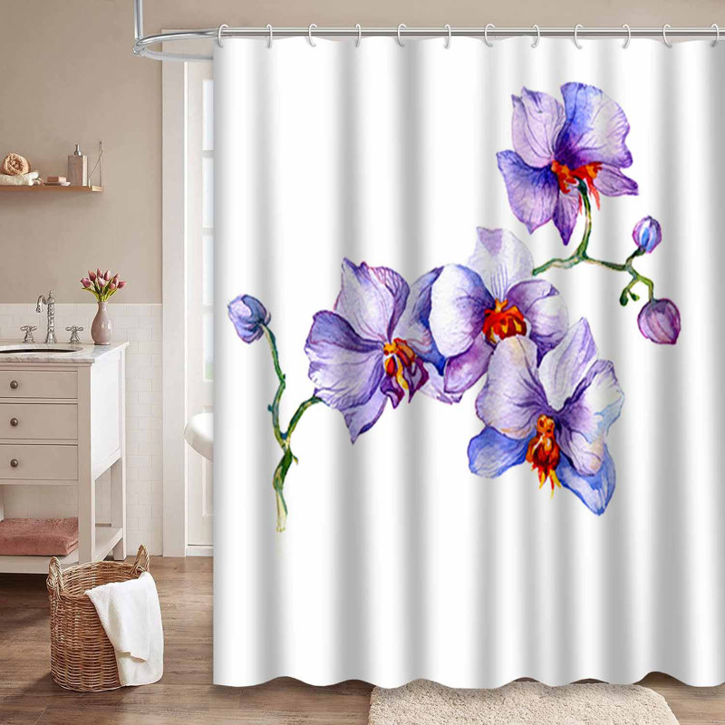 Branche de fleur tropicale avec 12 crochets New Orchid, L 72 po x l 84 po