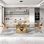 Light luxury creative rectangular dining table set