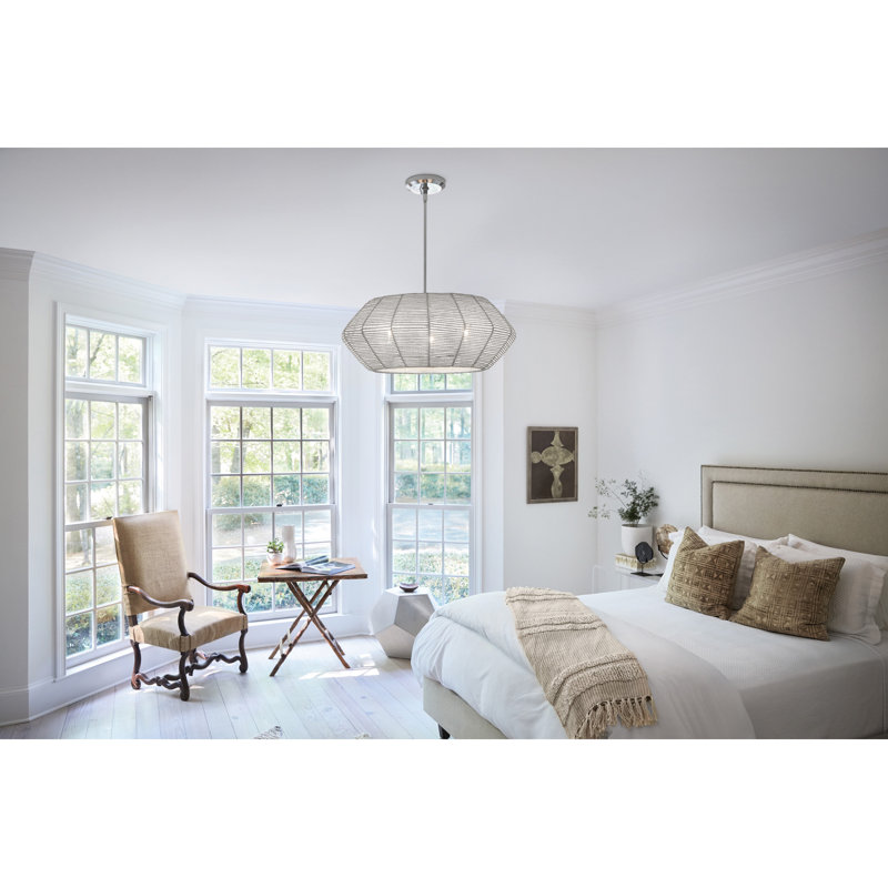 Ariza 3-Light Chandelier, Black, Camel