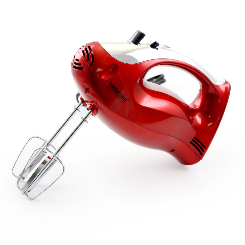 Better Chef 5 Speed Hand Mixer, Red