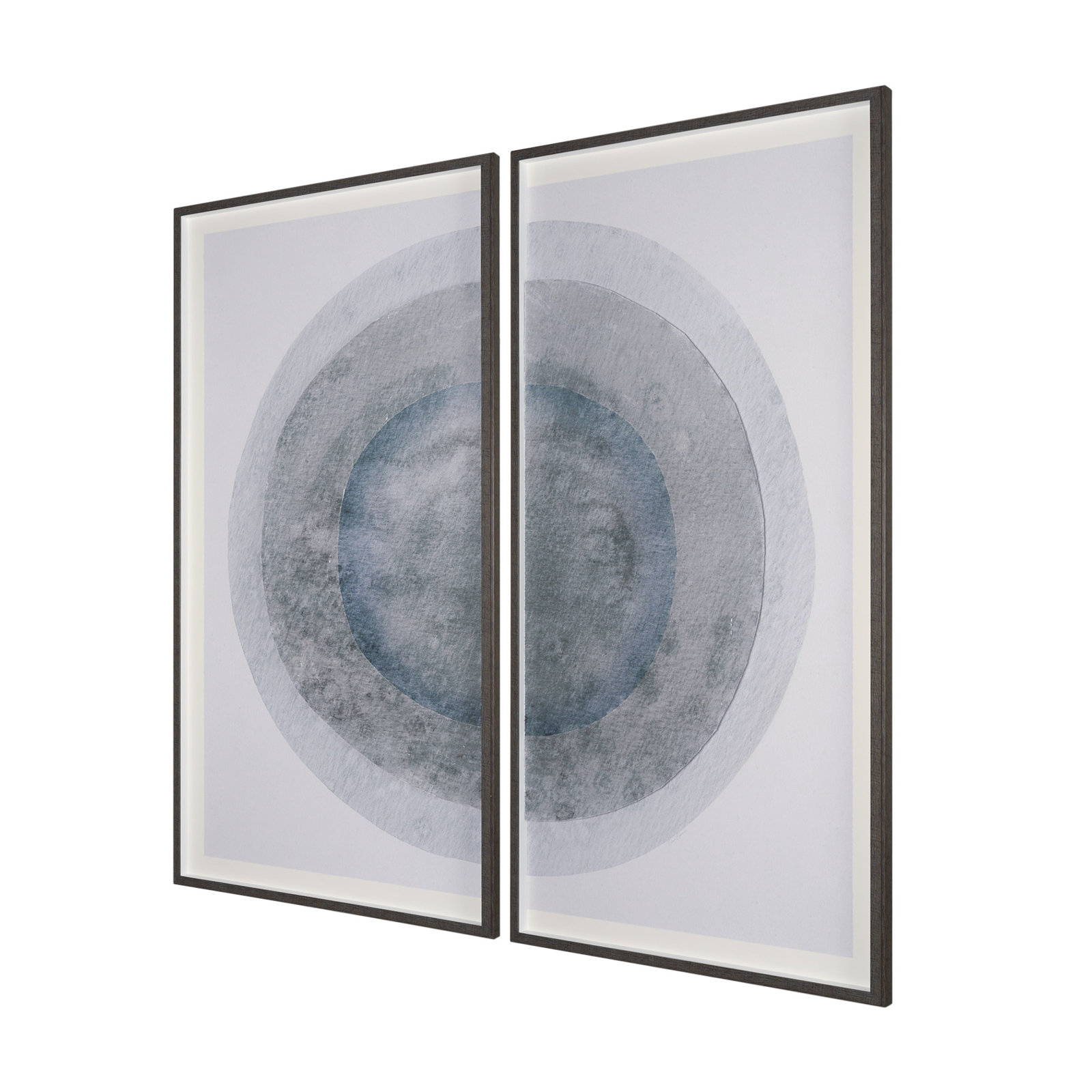 Blue Eclipse Hand-Embellished Print, Blue, 2, Blue Eclipse