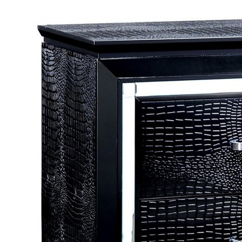 Aghanliss 2-Drawer Nightstand, Black