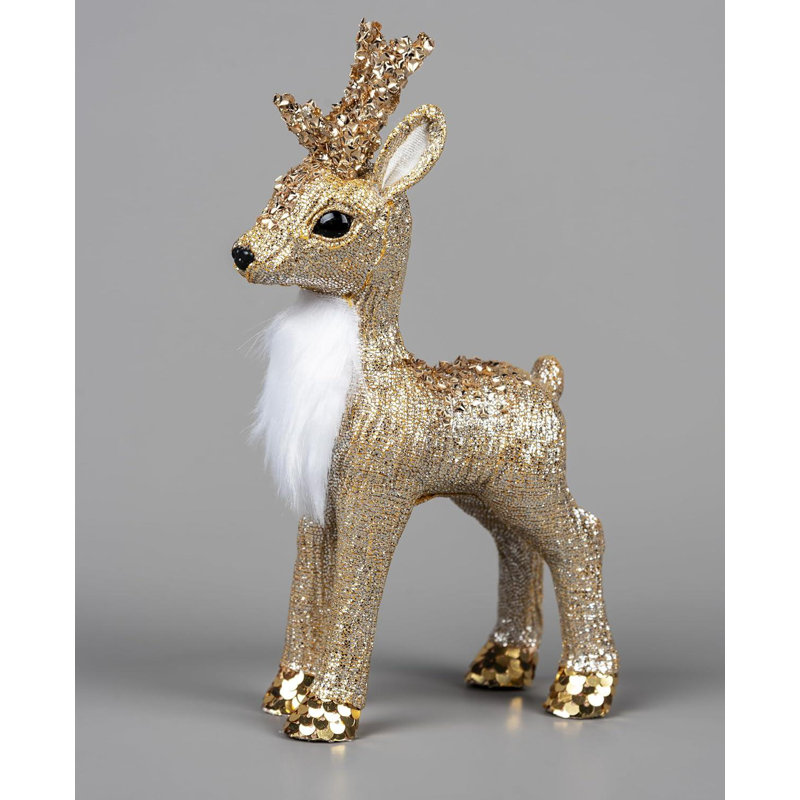 No Holiday Shaped Ornament, 10 cm x 10cm x 1.2cm, Gold
