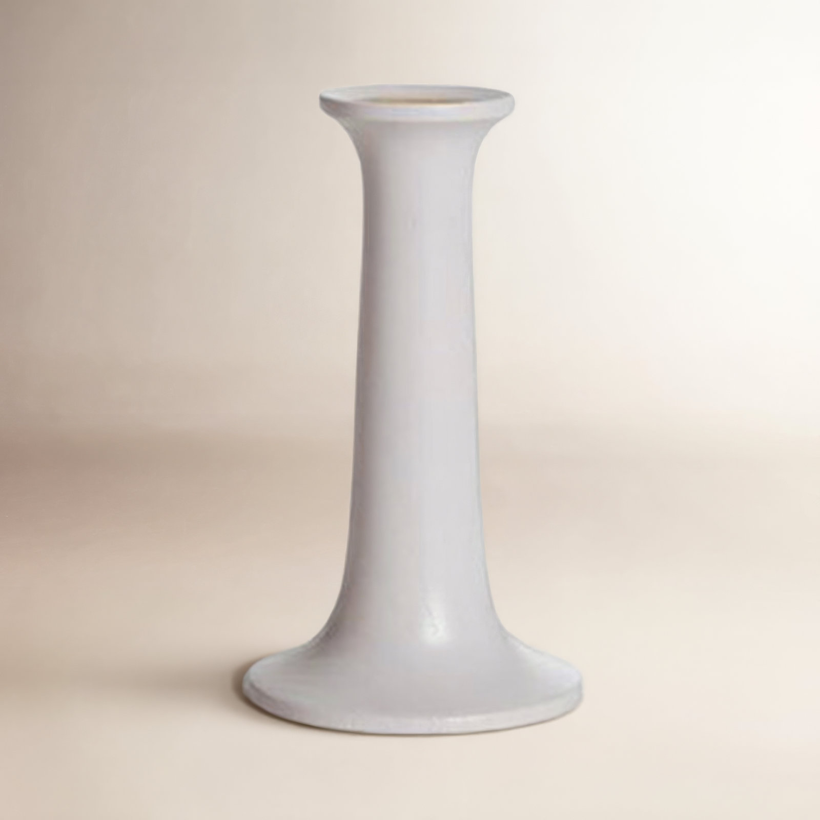 Hawkins New York Simple Solid Wood Candlestick, 5.5" H x 3.5" W x 3.5" D, Gray