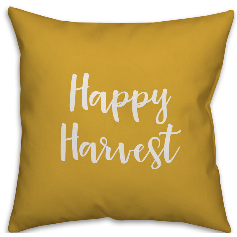  Coussin Happy Harvest, Moutarde, Coussin décoratif