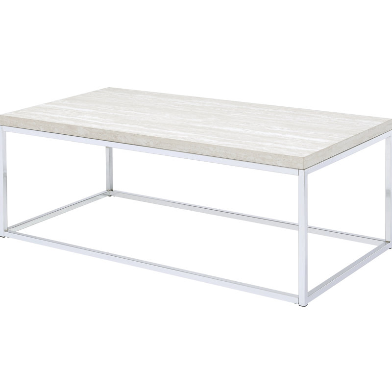 Stylish Oak And Coffee Table With Rectangular Shape Sled Base Elegant Ornament Construction System
