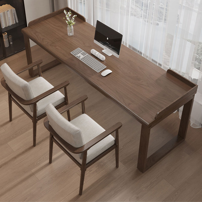 Rectangular Solid Wood Desks, 29.53" H x 70.87" W x 23.62" D, Walnut
