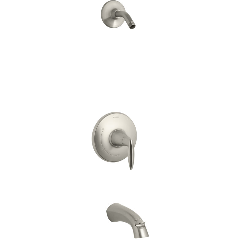 Garniture de robinet de baignoire et de douche Kohite Alteo Rite-Temp avec poignée levier et bec, sans pomme de douche