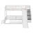 Twin Over Full Solid Pine Wood Bunk Bed – Slide, Storage Staircase & Safety Guardrails-1599249617