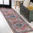Sarok Ogee Medallion Machine-Washable Red/Blue/Brown Rug-329023362