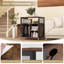 17 Storeys File Cabinet On Wheels With Charging Station & Cable Management Hole Shelves-390527248