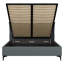 Classic upholstered King Bed with loft-up storage, matress area 150 x 200 cm, minimalistic headboard-1089631220-1089631217