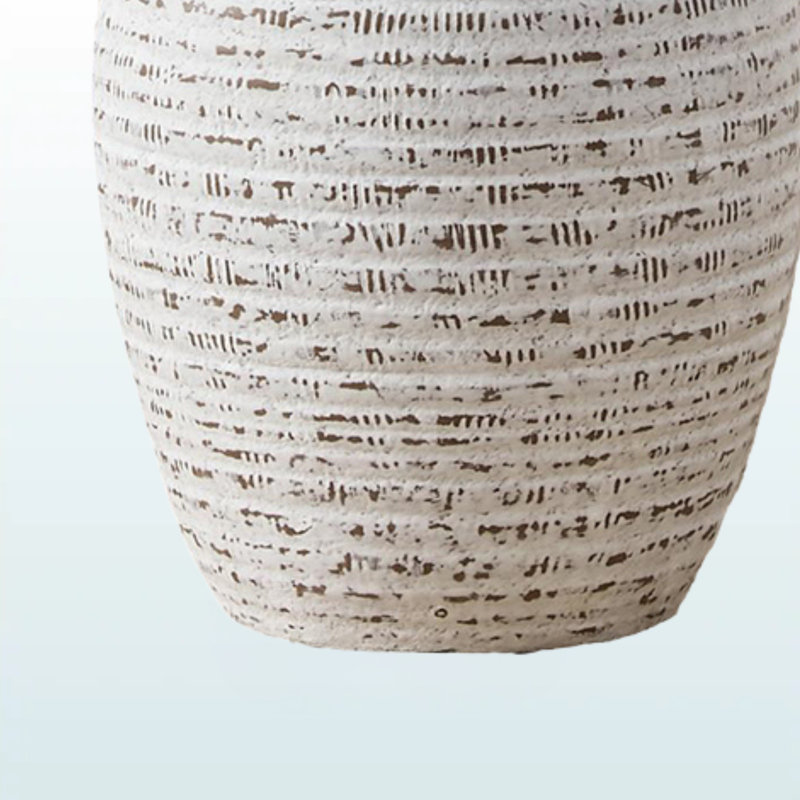 Kaia Standard Metal Ceramic Table Lamp in Ivory, 16.31'' H X 9.39'' W X 9.39'' D