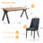 63" Wood Rectangle Dining Table Set-1460673210-1460950564
