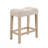 4-Piece Bar Dining Set: Table & 3 Padded Stools, Power Outlet, Light Oak