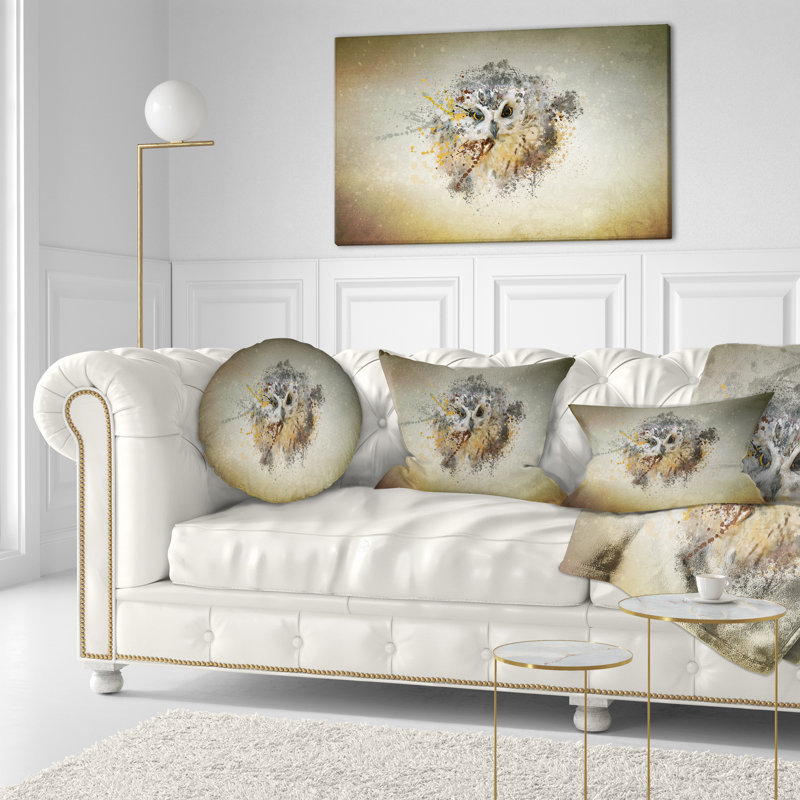 Coussin lombaire hibou animal large offrir