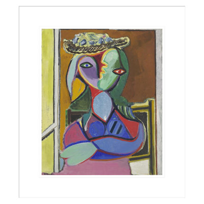 Femme assise par Pablo Picasso, impression giclée sur cadre