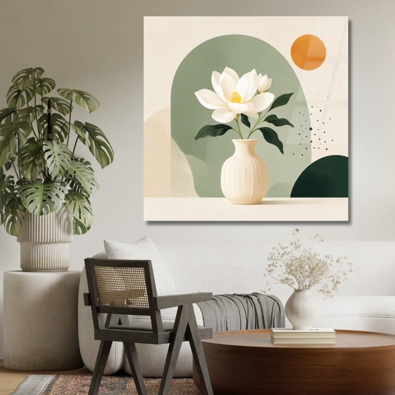 Art mural moderne en verre trempé Moderm Minimalist, 16" H x 16" W