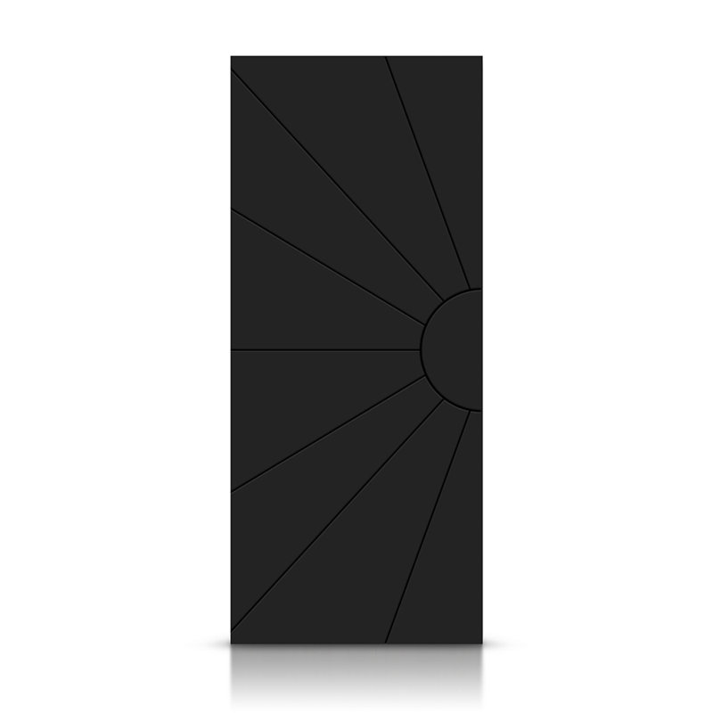 Porte standard à panneaux en bois, 36 po x 96 po, Noir anthracite