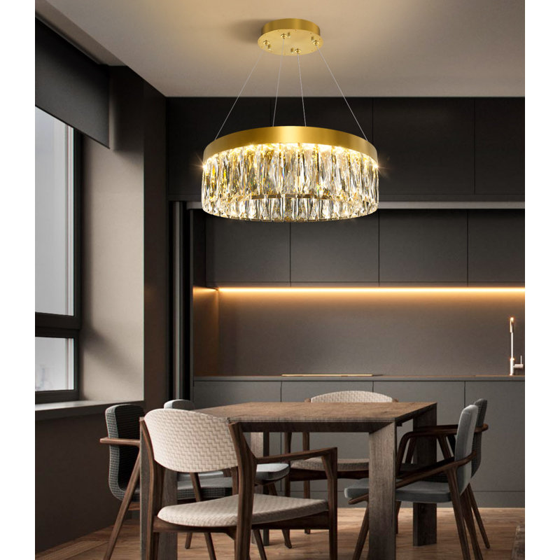 Lustre moderne 15,7 po, Gold