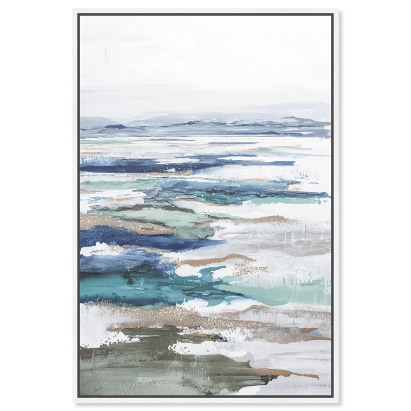"Marine Layers II", reproduction d'art sur toile par Art Remedy, cadre blanc, 10 x 15, H 16 po x l 11 po, Cadre blanc