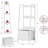Ladder Shelf, Upgraded Elevated Wood Ladder Bookshelf with Drawer, Ladder Shelf Bookcase, Tall Bookshelf with Steel Frame, Rustic Storage Rack for Living Room, Home Office, Bedroom-635976438-636734614