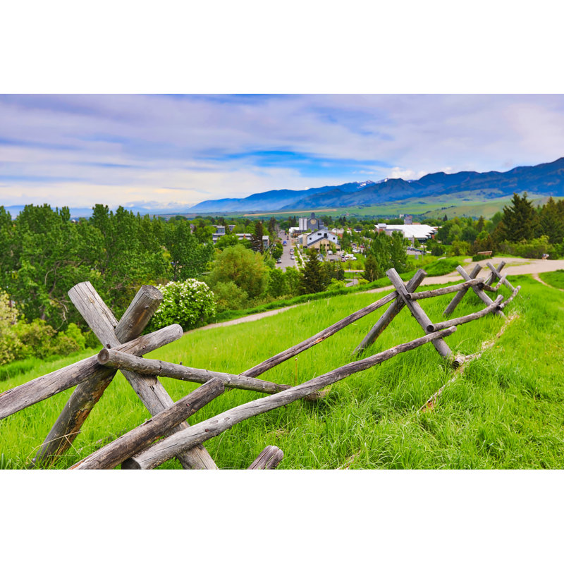 Paths Above Bozeman by Aceshot - Wrapped Canvas Print, 30cm H x 46cm W