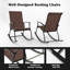 Ensemble de chaises berçantes d'extérieur 2 pièces avec dossier respirant-317978112