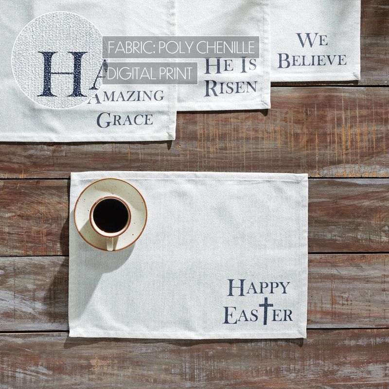 Heyder Polyester No Pattern Rectangle Placemat