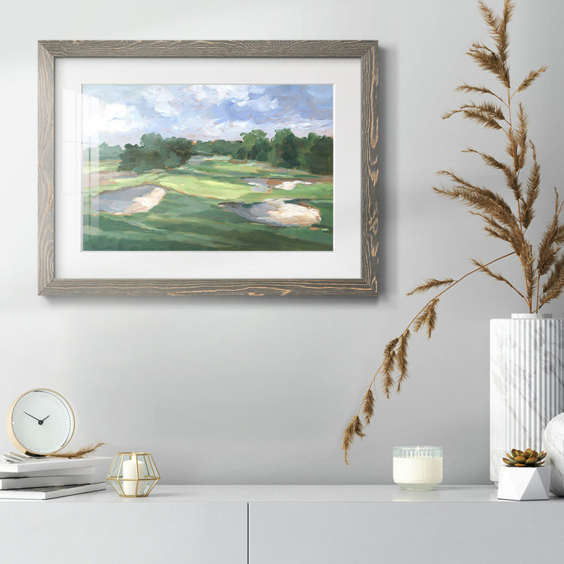 Golf Course Study III, reproduction d'art encadrée, Gris, H 28 po x l 42 po x P 1,5 po