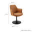 Fauteuil pivotant en cuir Lippa-105239693-105239691