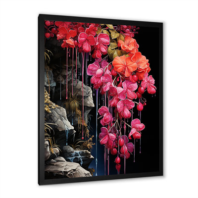 Jardin du Japon, fuchsia, art mural Fuschia